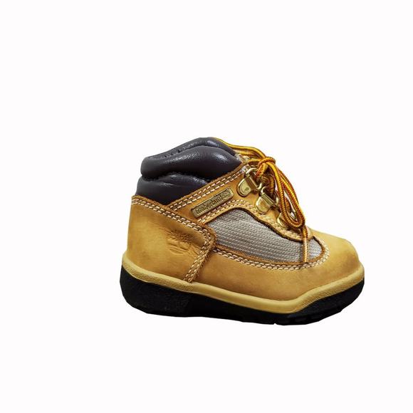 Timberland Infant & Toddler Shoes Size 6 Tan/Brown Leather Lace Up Field Boots - Picture 1 of 7